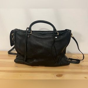 Rebecca Minkoff Regan Satchel, black with gold hardware